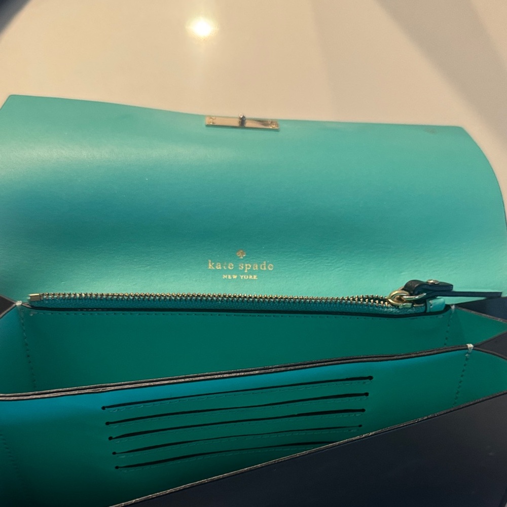 kate spade Black Leather clutch